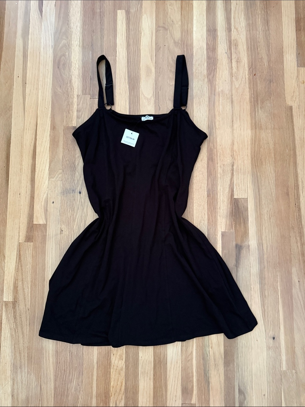 NEW NWT Cotton On Black Mini Dress with Adjustable Straps